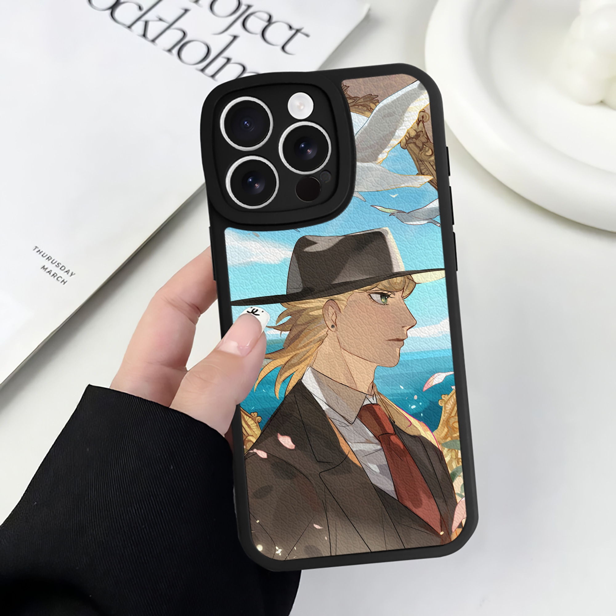 （画像用） ジョジョの奇妙な冒険 JoJo's Bizarre Adventure 【iPhone 16シリーズ対応】シリコンスマホケース（レザー調） 材質：シリコン